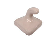 Pink Ceramic Tile Robe Hook Towel Hanger Mid Century Modern Classic Color 063