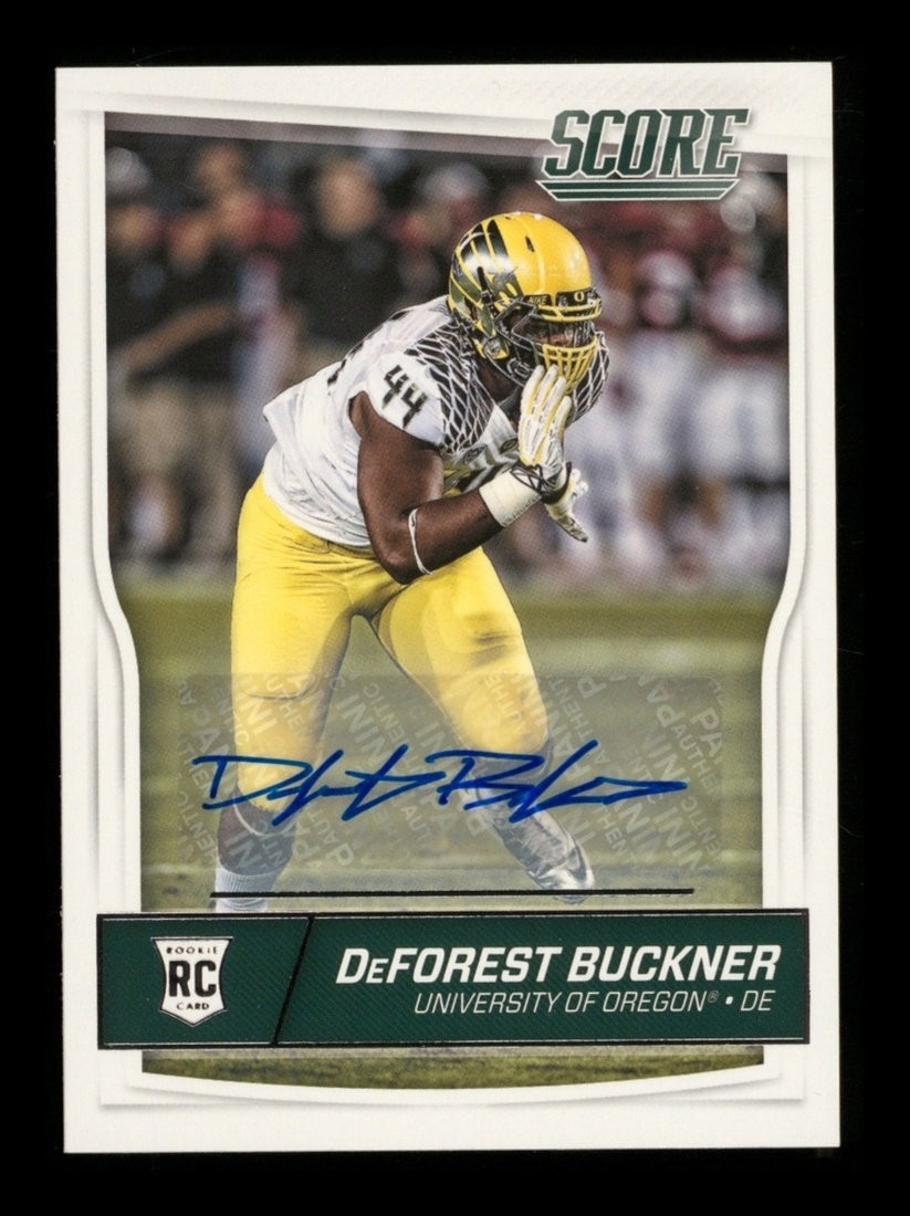 DeForest Buckner Panini Score #398 Autograph