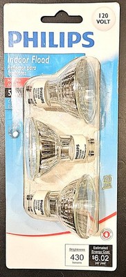 PHILIPS Indoor Flood 50-Watt MR16 GU10 Base 430 Lumens Light Bulb 3-Pack