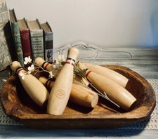 Vintage Wooden Bowling Pins great for vintage vignette