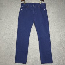 Levi's 501 XX Jeans 36x34 Blue Denim Classic Button Fly Straight
