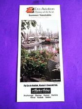 ERA Aviation Timetable June 15 1992  ALASKA with Route Map