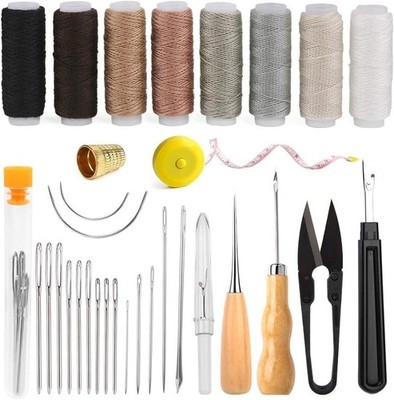 Upholstery Repair Sewing Kit Heavy Duty Sewing Kit with Awl Thread for Shoes Bag