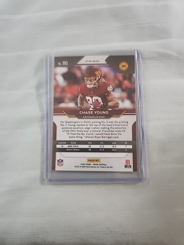 2020 Panini Prizm - Rookie Orange Disco Prizm #383 Chase Young (RC) - Picture 2 of 2