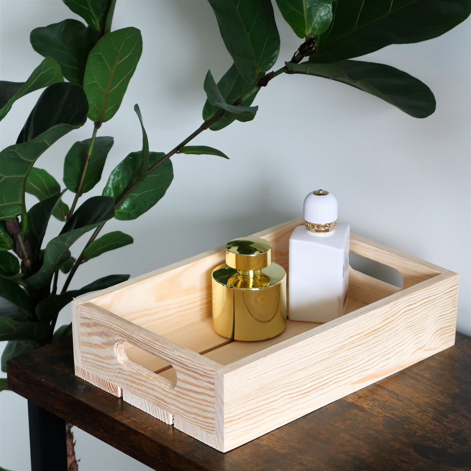 Wooden Strong Shallow Crate | 30 x 20 x 7 cm | Display Presentation Tray