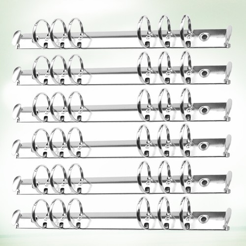  6 Pcs Diy Binder Loose Leaf Binding Rings Book Medium Clips Bulk - Picture 1 of 11