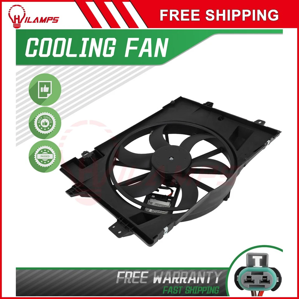 For 06-11 Ford Crown Victoria Lincoln Town Car Radiator Cooling Fan Assembly - Image 2 of 4