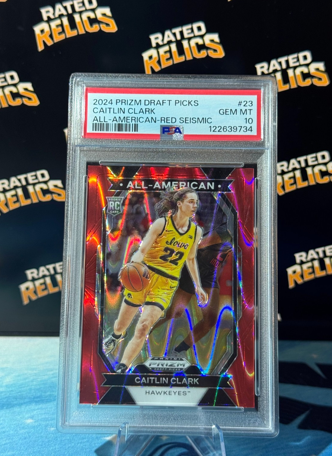 2024 Caitlin Clark All-American Red Seismic RC /225 PSA 10 Prizm Draft Picks