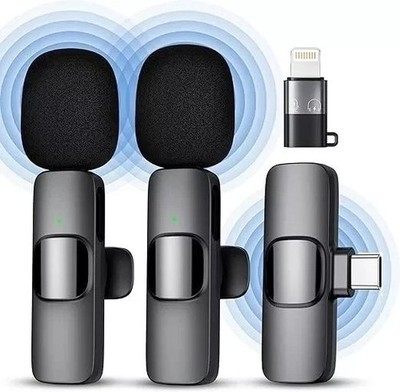 QHOT kabelloses Lavalier Mikrofon für Android iPhone iPad Bluetooth Audio Video 