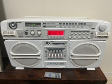 Lasonic i-931bt Bluetooth Boombox Ghetto Blaster White Retro Portable Audio Unit