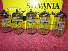 5pc SLEEVE NIB Sylvania 6GH8A  Tubes (6U8A 6K...