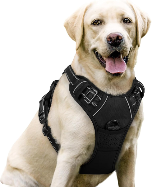 Hundegeschirr Anti Zug Verstellbar Atmungsaktiv Reflex L FüR MittelgroßE Hunde.-image