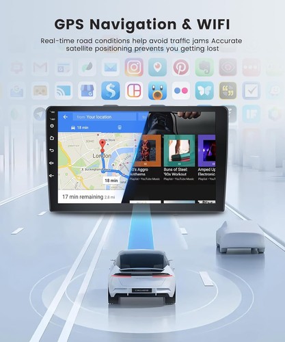 9'' Double 2Din Android 15 Car Radio Stereo GPS WIFI Carplay Touch Screen 2+64G - Picture 5 of 10