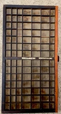 VINTAGE TYPE & PRESS WOODEN LETTERPRESS PRINTERS TRAY SHADOW BOX Great Shape