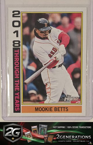 Mookie Betts [Holographic] #TTY-22 2025 Topps Heritage Through The Years card