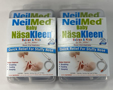 2 lot NeilMed Baby NasaKleen Nasal-Oral Aspirator Quick Relief Stuffy Nose NEW