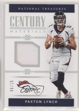 2017 National Treasures Century Materials Holo Silver 6/25 Paxton Lynch #92 5x8