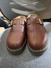 Dr. Martens Jorge II Shearling Lined Brown Slingback Mules Men 8, Women 9 EUC — photo 3