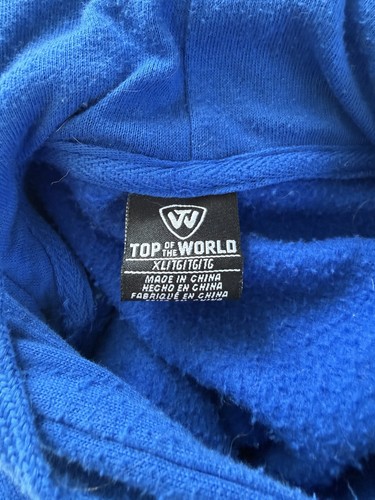 Vintage Kansas Jayhawks Hoodie KU Top Of The World Blau Größe XL - Bild 3 von 3