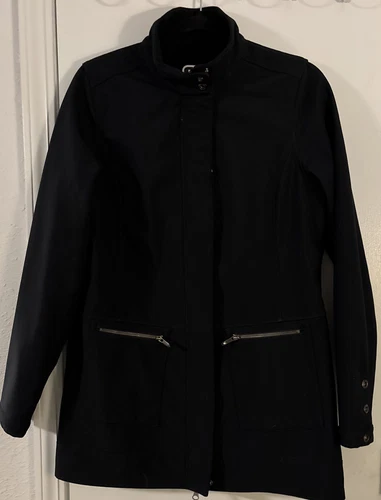 VETEMENTS Giacca Ogio donna M nera performance tasche full zip tempo libero foderata in pile