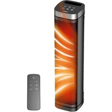 Portable Space Heater 1500W Ceramic Heater Fan with Thermostat Remote Control 3