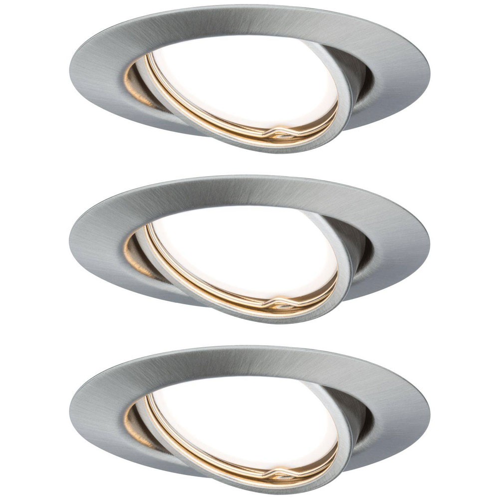 Paulmann Base Flush Mount Light Set LED GU10 Stainless Steel