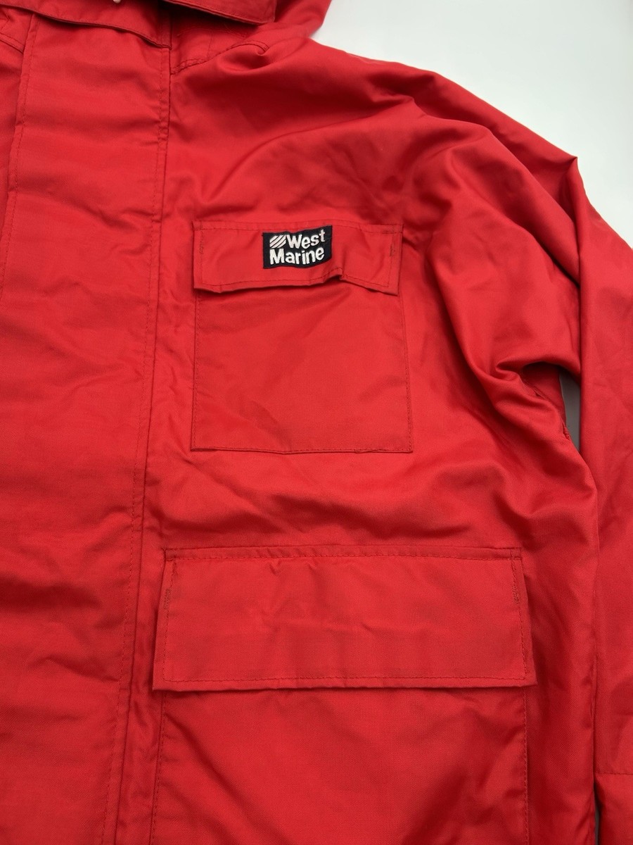 West Marine Offshore Sailing Jacket Parka Hooded Waterproof Men’s Med Red View 5