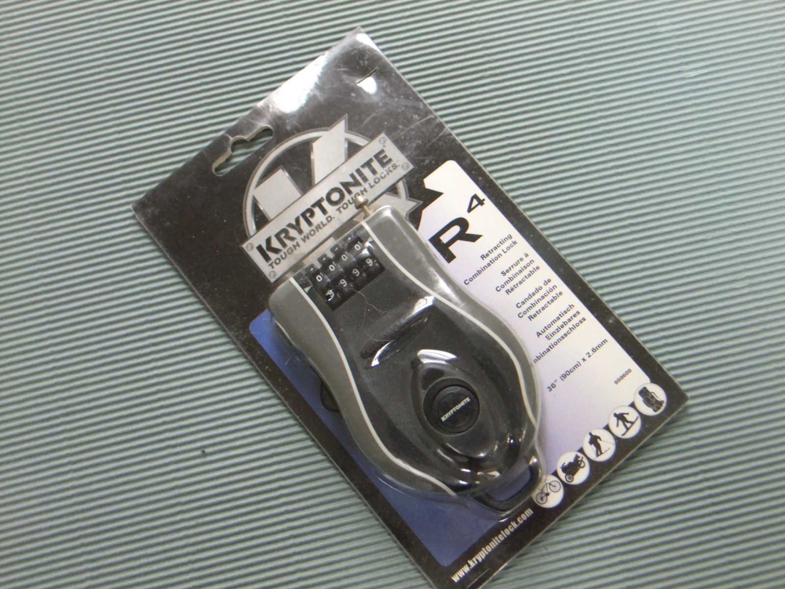 Kryptonite Retractable Cable Bike Lock with 4 Digit Combination