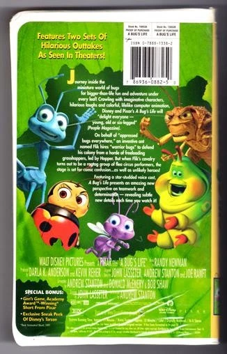 VTG WALT DISNEY-PIXAR VHS TAPE 1998 A BUGS LIFE LIMITED EDITION DOT COVER +BONUS - Image 2 of 4