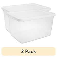 Sterilite 20 Quart Small Storage Bin Plastic Container with Snap On Lid 2pk