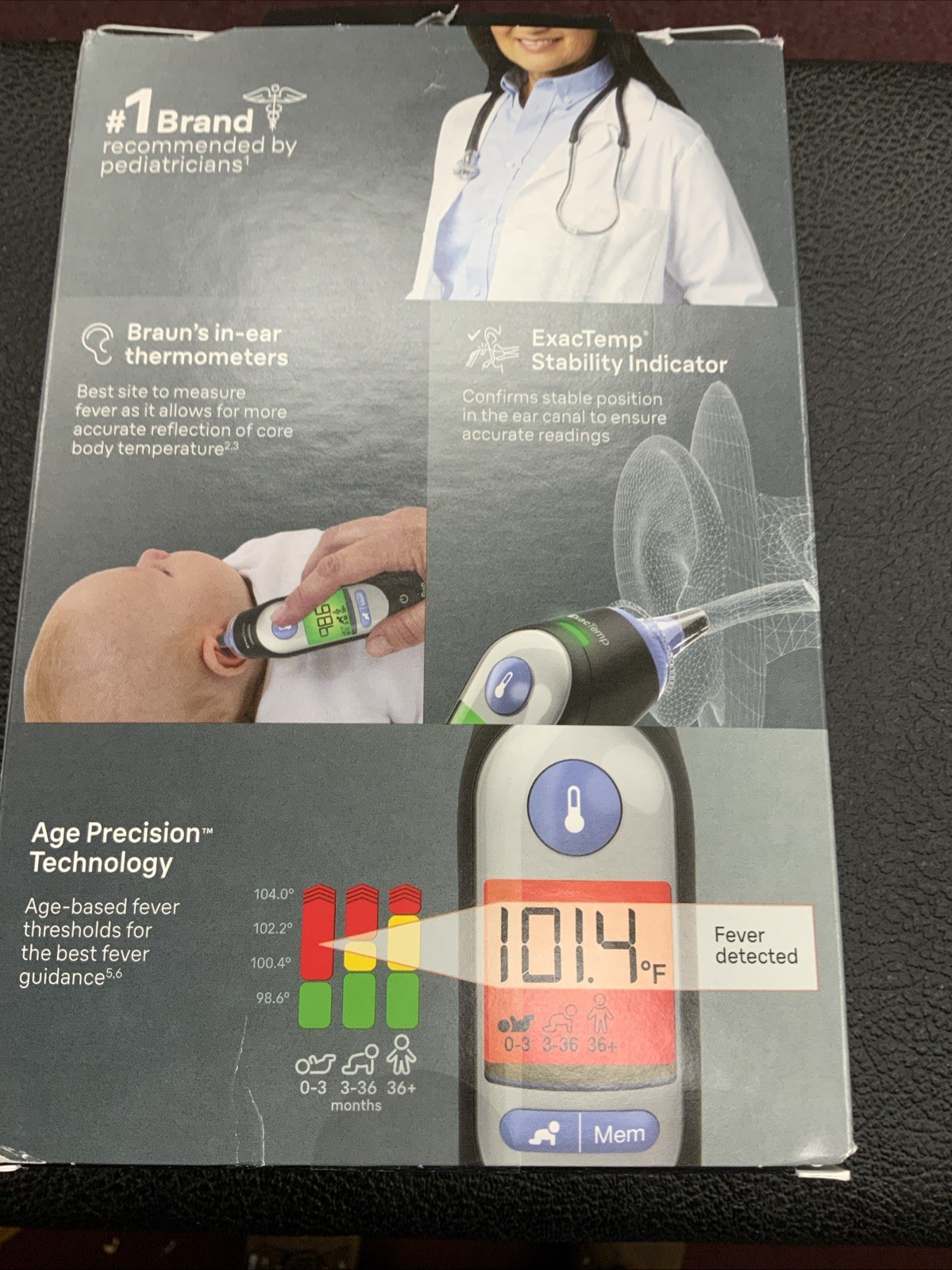 Braun ThermoScan 7+ Connect Ear Thermometer  Model IRT6575