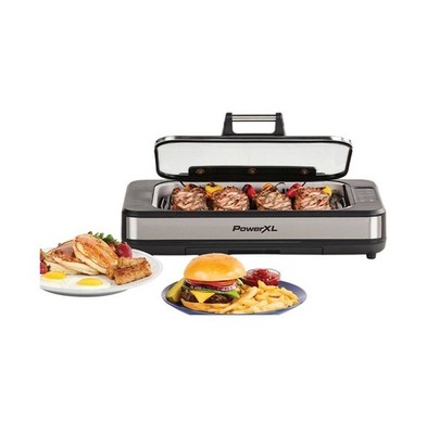 POWERXL Smokeless Tischgrill, Elektrisch, 1500W, mit Rauchabzug, 95°C-230°C