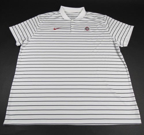 Men's Nike White Ohio State Buckeyes Icon Victory Coaches Performance Polo 3XL