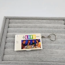 Vintage Keychain Life Game Miniature Toy With Yellow Car Basic Fun