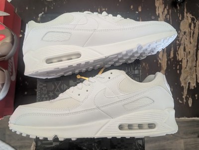 Nike Air Max 90 Triple White CN8490-100 Low Top Men's Athletic Sneaker