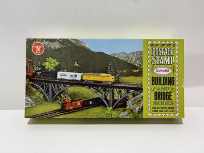 B5 N Scale Model Train Aurora Postage Stamp Kit #4181-200 Steel Arch Bridge