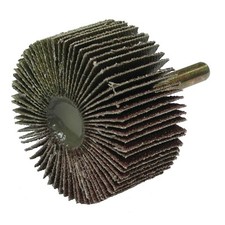 Tiger Mounted Flap Wheels, 2 in, 120 Grit, 25000 rpm, Stem Mount Weiler 52017