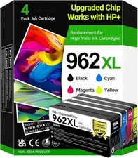 4 Pack 962XL Ink Cartridge for HP OfficeJet Pro 9010e 9015e 9016e 9018e 9020e  