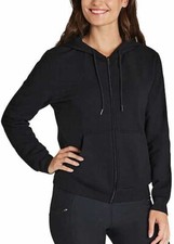 NWT Eddie Bauer Women's Relaxed Fit Ultra Soft Full Zip Hoodie Black XS 70 SS39