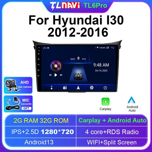 GPS Navigation für Hyundai i30 Elantra GT 2012-2016 Android 13 Autoradio Carplay - Bild 16 von 48