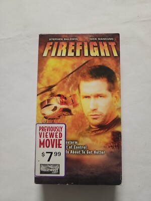 FIREFIGHT Stephen Baldwin VHS Tape, COMPLETE/TESTED SEE PHOTOS (VHS50)
