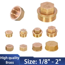 Brass Male/Female Blanking Cap Stop End Bsp 1/2" 3/4" 1" - 2" Water Pipe Parts