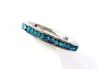 QVC Steel by Design Crystal Birthstone Eternity Band Ring Aquamarine March SZ 6 — photo 2