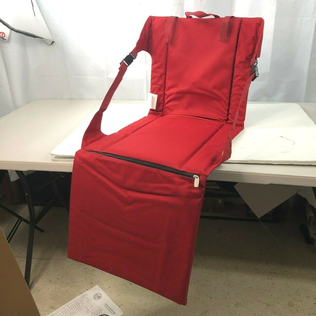 MERCEDES Logo Stadium Seats 2 Red Bundle Picnic Time Camping Cushion