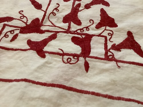 621🌟RARE Antique Elizabethan Turkey Redwork Pr Pillow Shams & Match Sheet Sham - Picture 4 of 21