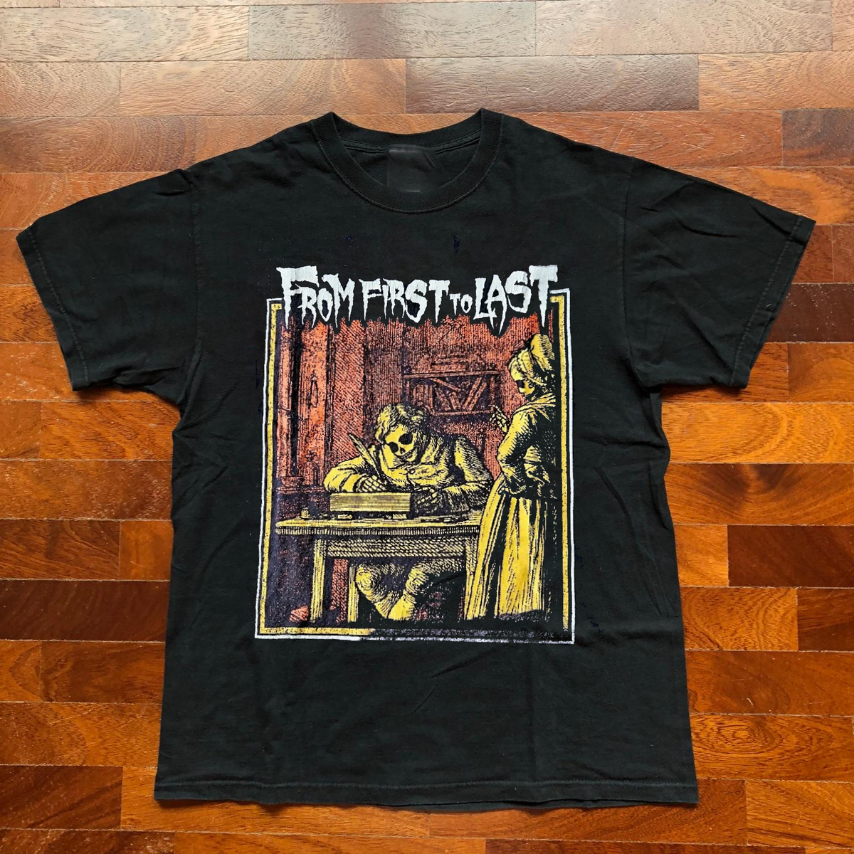 Vintage From First To Last Band Short Sleeve Cotton Black All Size