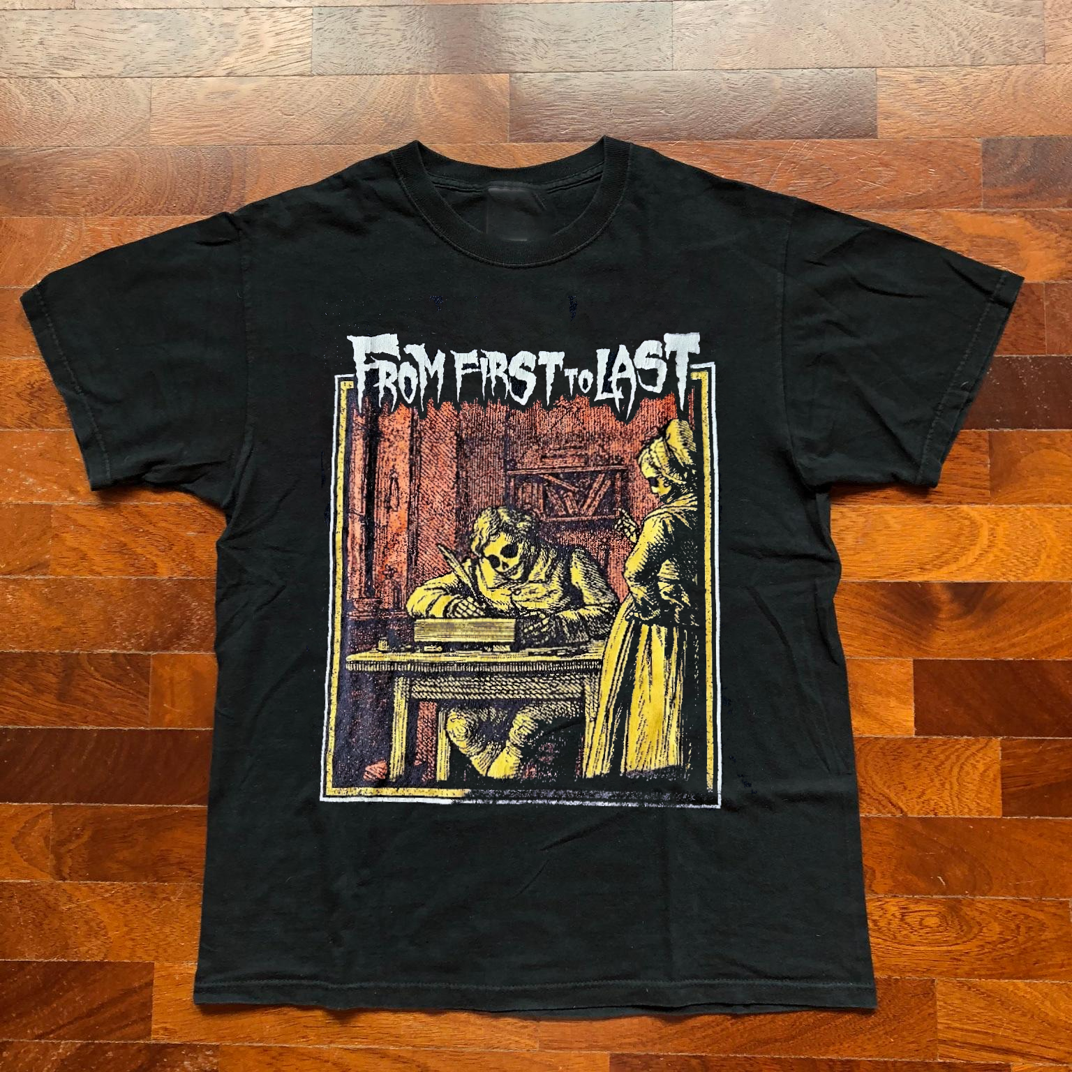 Vintage From First To Last Band Short Sleeve Cotton Black All Size
