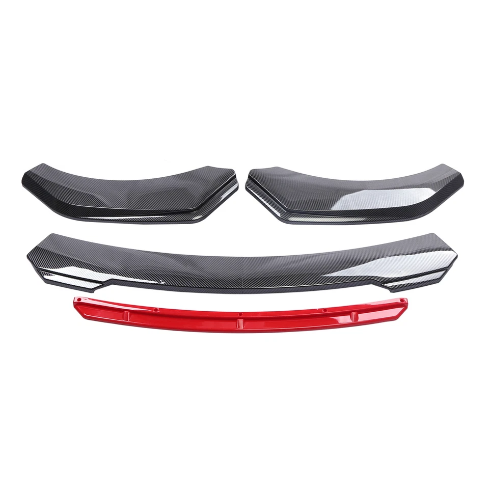 For VW Passat R 15-22 Front Bumper Lip Spoiler Splitter+Strut Rods Carbon Fiber Foto 4 de 4