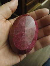2700Ct Natural Top Red Ruby 98 80mm Oval Faceted Huge Earth Mined Loose Gemstone