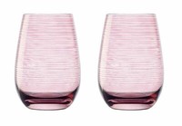 Trinkglas Twister Becher Flieder Set Trinkbecher Glas Universalbecher Wasserglas